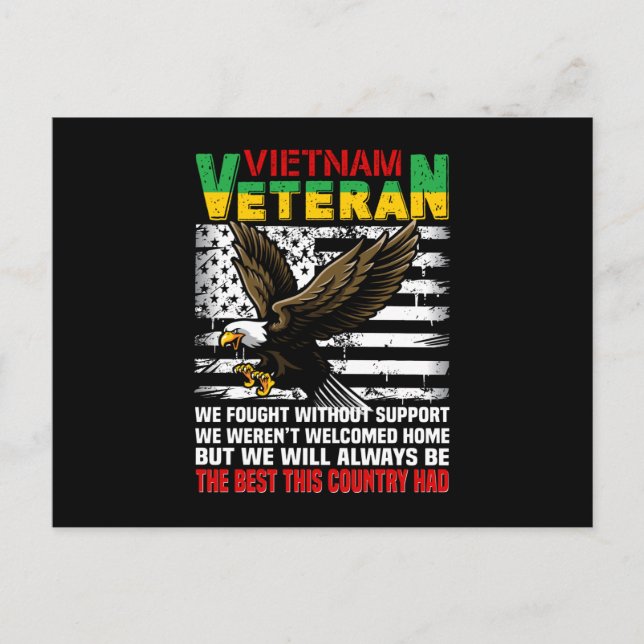 Vietnam Veteran We Will Always Be The Best This Co Invitation Postcard (Front)