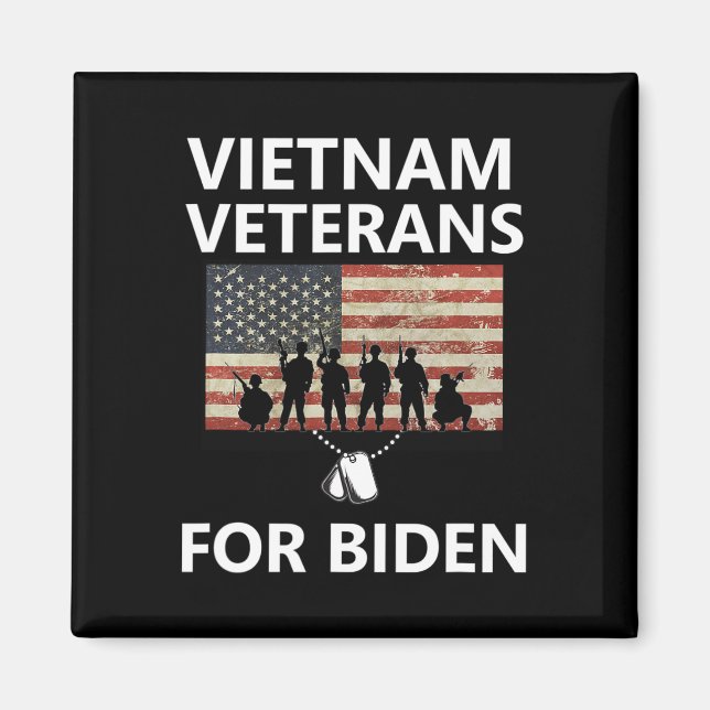 Vietnam Veterans For Joe Biden 2020 President Elec Magnet (Front)