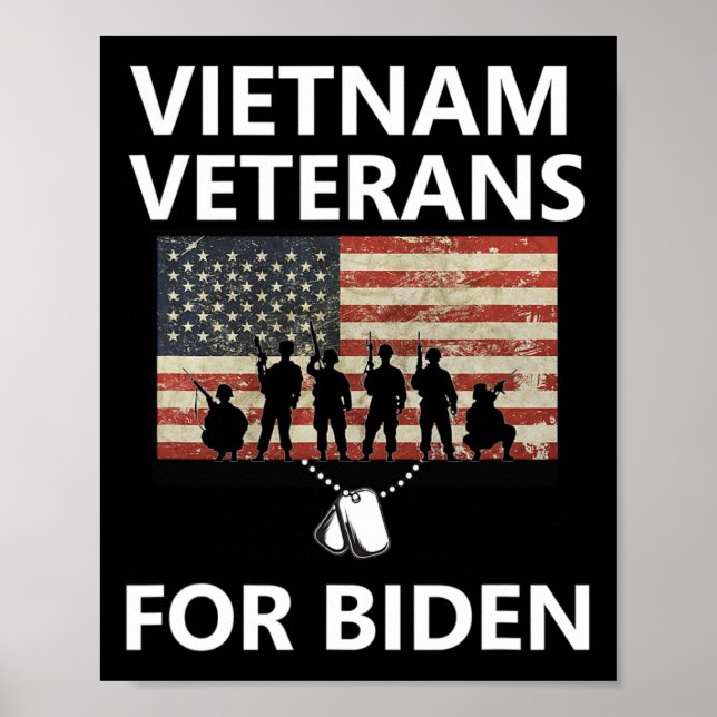 Vietnam Veterans For Joe Biden 2020 President Elec Poster (Front)