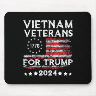 Vietnam Veterans For Trump 2025 American Flag 4th Mouse Mat