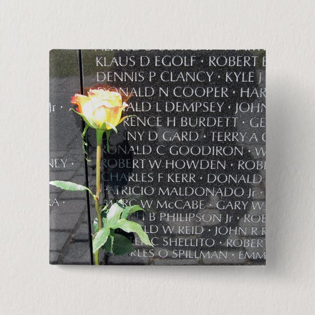 vietnam veterans memorial 15 cm square badge (Front)