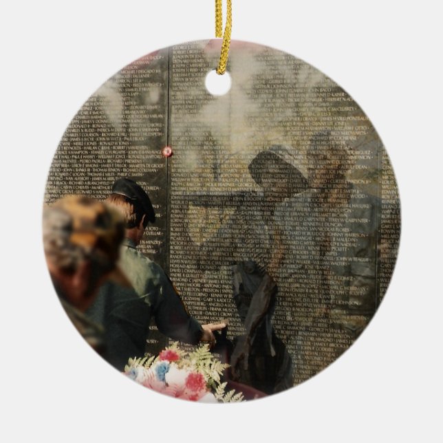 Vietnam Veterans' Memorial Ceramic Tree Decoration (Front)