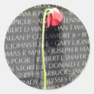 vietnam veterans memorial classic round sticker