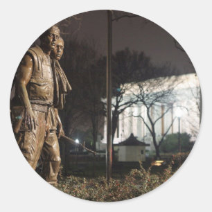 Vietnam Veterans Memorial Classic Round Sticker