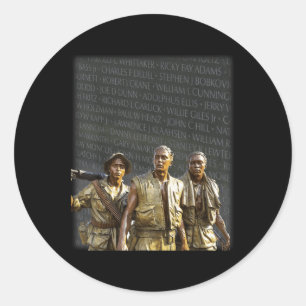 Vietnam Veterans Memorial Wall, Washington  Classic Round Sticker