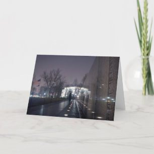 Vietnam Veterans Memorial with Lincoln Memorial Card