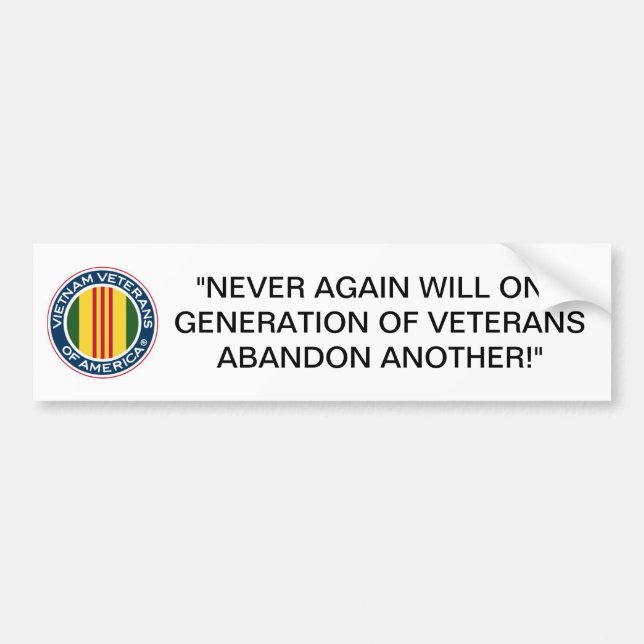 Vietnam Veterans of America Bumper Sticker (Front)