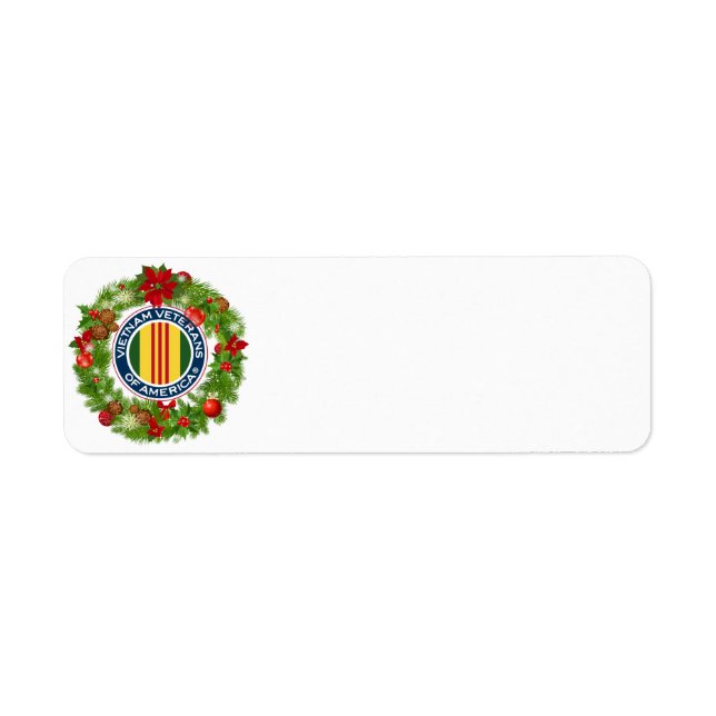 Vietnam Veterans of America Christmas Wreath Label (Front)