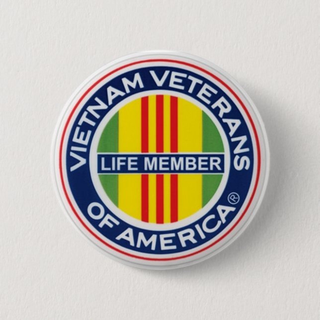 Vietnam Veterans of America Lifetime Member Button (Front)