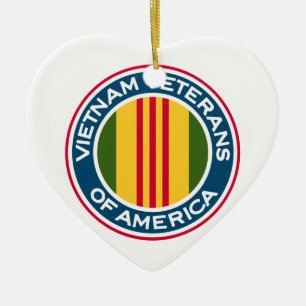 Vietnam Veterans of America Logo Ceramic Tree Decoration