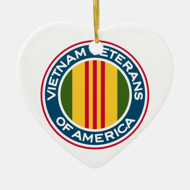 Vietnam Veterans of America Logo Ceramic Tree Decoration (Front)