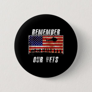 Vietnam Veterans Remember Our Vets Memorial Day T 6 Cm Round Badge