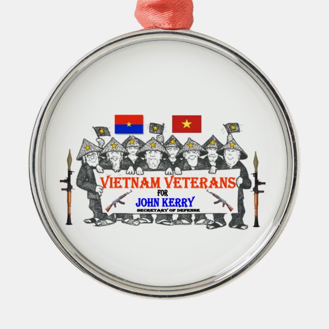 VIETNAM VETS for KERRY Metal Tree Decoration (Front)