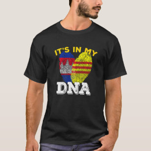 Vietnam Viet Vietnamese Flag Cambodia Khmer Mixed  T-Shirt