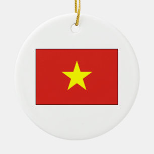 Vietnam – Vietnamese Flag Ceramic Tree Decoration