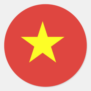 Vietnam (Vietnamese) Flag Classic Round Sticker