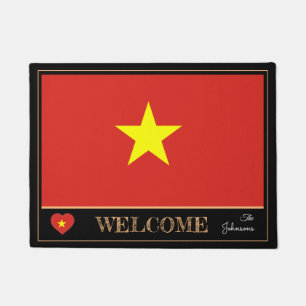 Vietnam & Vietnamese Flag house mat/sports Welcome Doormat