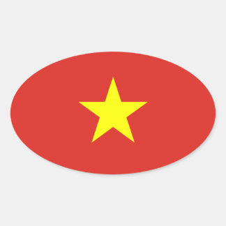 Vietnam – Vietnamese Flag Oval Sticker