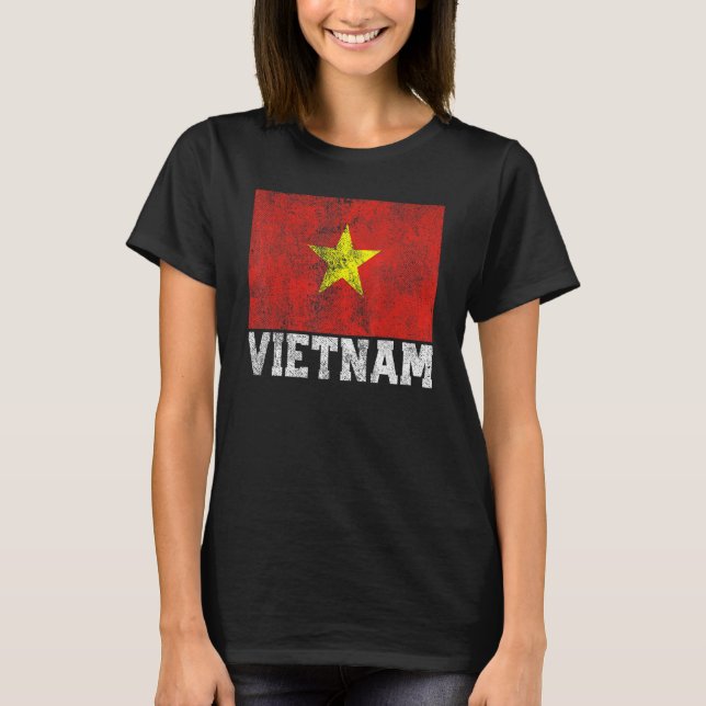 Vietnam Vietnamese Flag Pride Roots Country Family T-Shirt (Front)