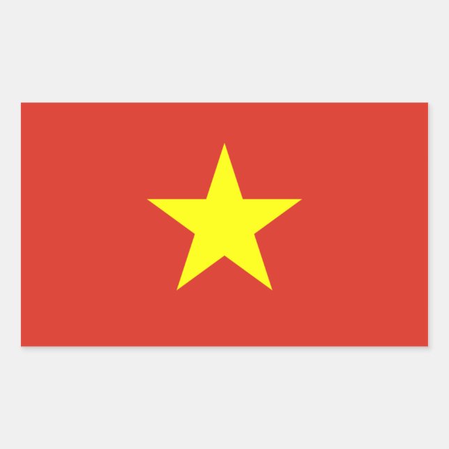 Vietnam/Vietnamese Flag Rectangular Sticker (Front)