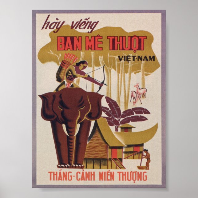 Vietnam Vintage Travel Poster (Front)