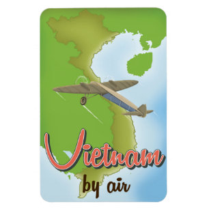 Vietnam vintage travel poster magnet