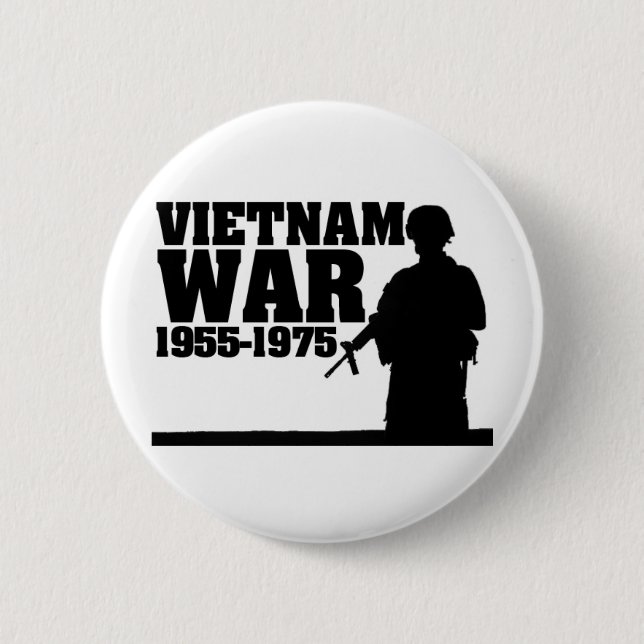 Vietnam War 1955-1975 6 Cm Round Badge (Front)