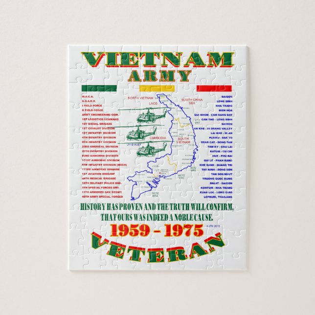VIETNAM WAR. AMERICAN ARMY VETERAN JIGSAW PUZZLE (Vertical)