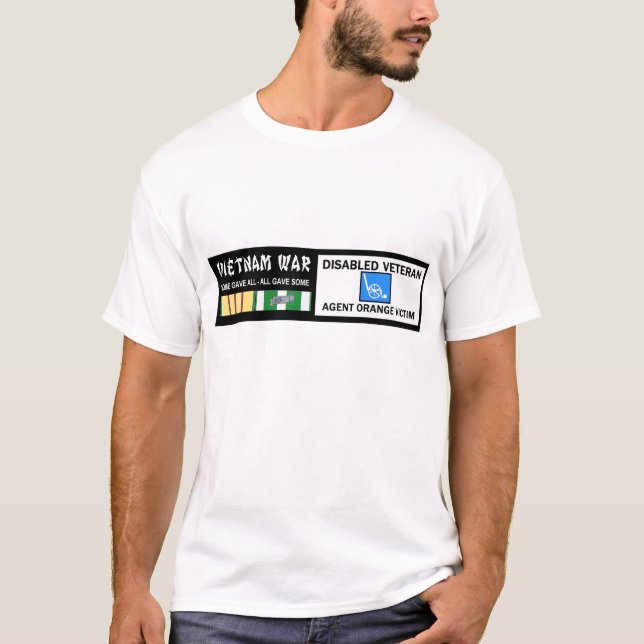 VIETNAM WAR - DISABLED VET - AGENT ORANGE VICTIM T-Shirt (Front)