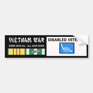 VIETNAM WAR - DISABLED VET BUMPER STICKER