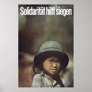 Vietnam War Poster Eastern Germany Solidarity