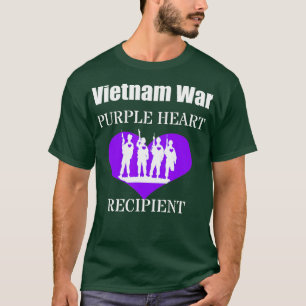 Vietnam War Purple Heart Recipient Veterans Memori T-Shirt
