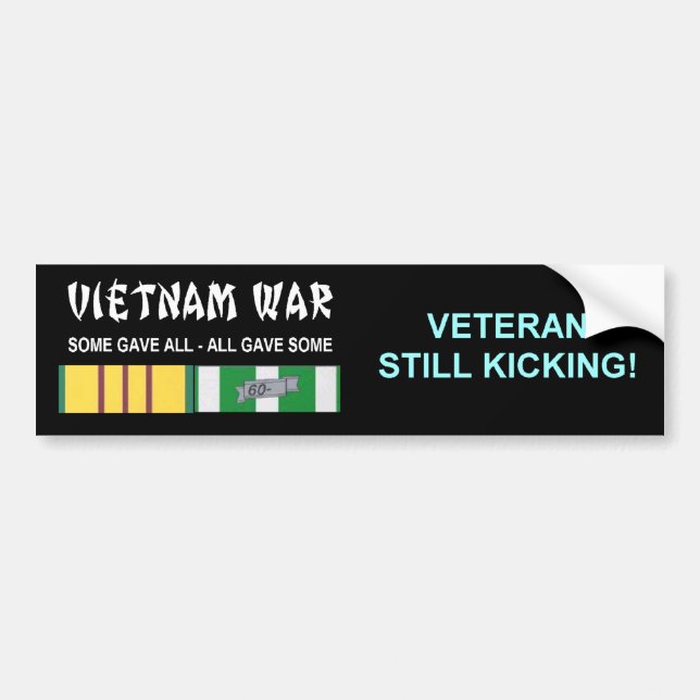 VIETNAM WAR STILL KICKING VETERAN BUMPER STICKER (Front)