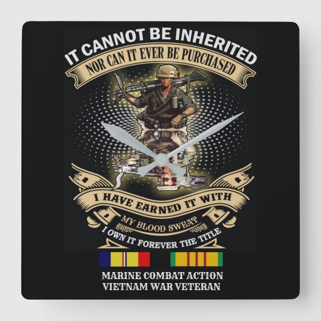 VIETNAM WAR VET CLOCK (Front)