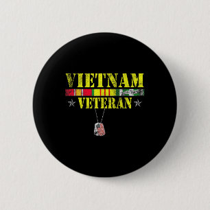 Vietnam War Veteran Dogtag Memorial Patriotic 6 Cm Round Badge
