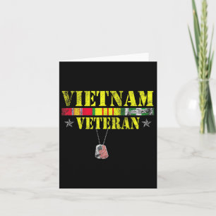 Vietnam War Veteran Dogtag Memorial Patriotic Card
