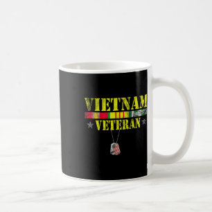 Vietnam War Veteran Dogtag Memorial Patriotic Coffee Mug