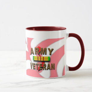Vietnam War Veteran Service Ribbon, ARMY Mug
