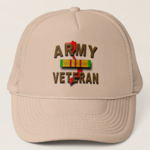 Vietnam War Veteran Service Ribbon, ARMY Trucker Hat