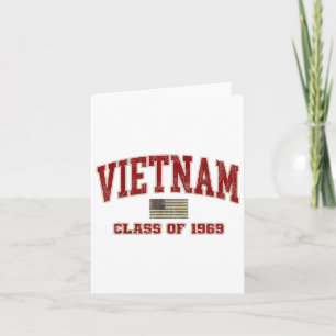 Vietnam War Veteran Shirt Military Cl Of 1969  Card