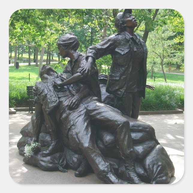 Vietnam Women's Memorial, Washington, D.C. Square Sticker (Front)