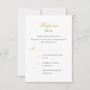 Vietnamese Bilingual Response Card in Script