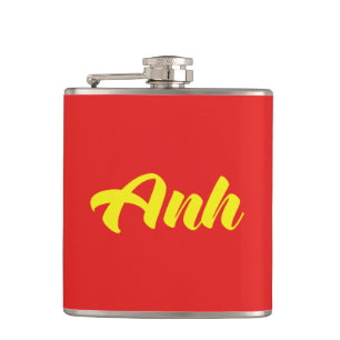 Vietnamese Brother - Anh ~ Tiếng Việt Language Hip Flask