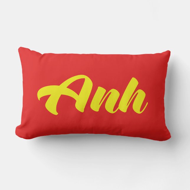 Vietnamese Brother - Anh ~ Tiếng Việt Language Lumbar Cushion (Front)