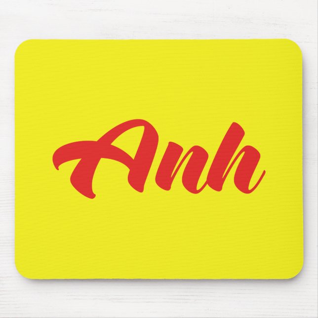 Vietnamese Brother - Anh ~ Tiếng Việt Language Mouse Mat (Front)
