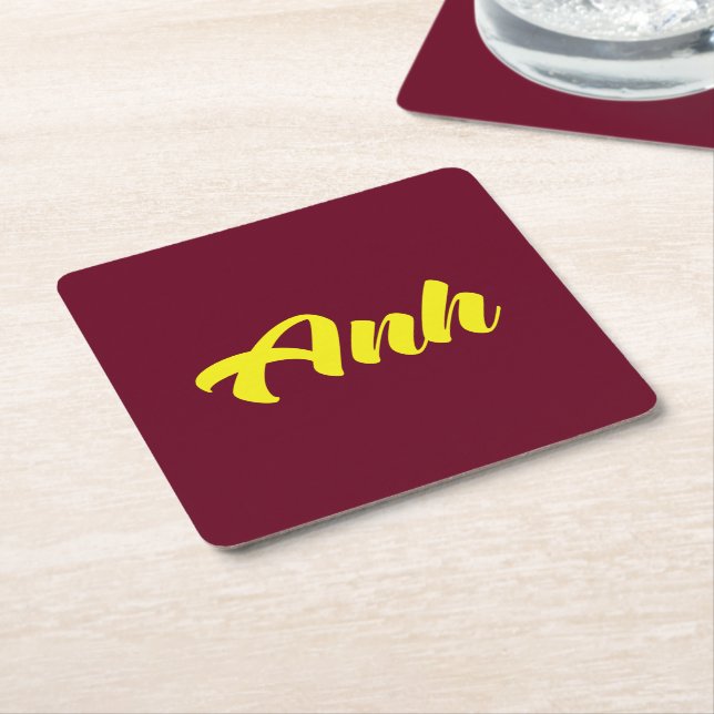 Vietnamese Brother - Anh ~ Tiếng Việt Language Square Paper Coaster (Angled)