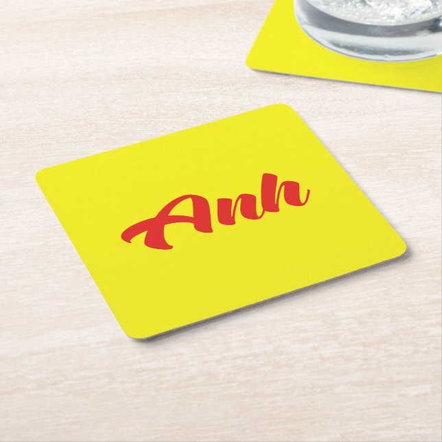 Vietnamese Brother - Anh ~ Tiếng Việt Language Square Paper Coaster (Angled)