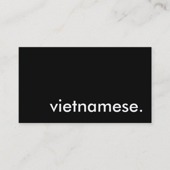 vietnamese. business card (Front)