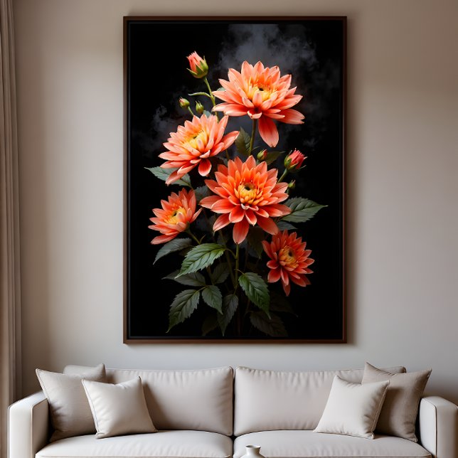 Vietnamese Chrysanthemum on the Moon Canvas Print (Creator Uploaded)