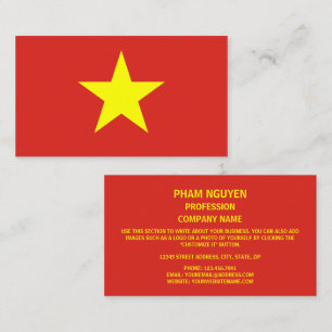 Vietnamese Flag, Flag of Vietnam Business Card